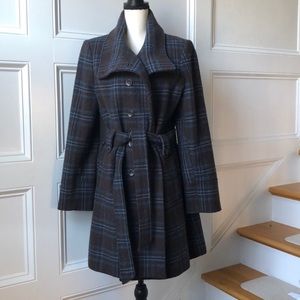Jones New York Coat-Size 12, blue & brown
